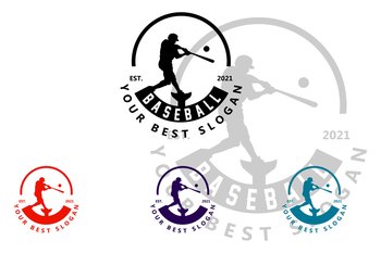 Baseball sports bundle set design, company brand icon vector illustration