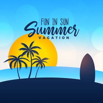 summer vacation poster design background