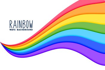 colorful wavy rainbow flow background