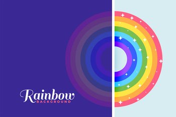 colorful rainbow background with sparkling stars design