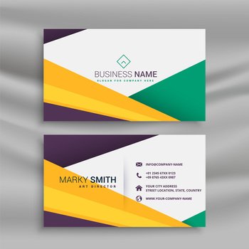 stylish creative business card with geometric shapes
