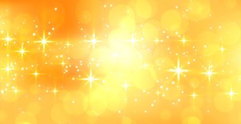 abstract sparkling yellow banner with text space