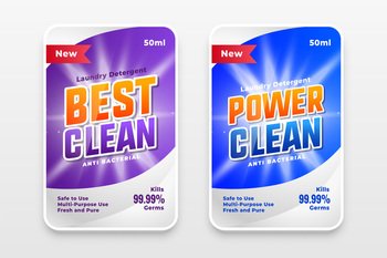 power wash and cleaner label template design