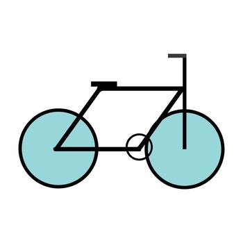 BICYCLE ICON VECTOR ILLUSTRATION SYMBOL DESIGN 
