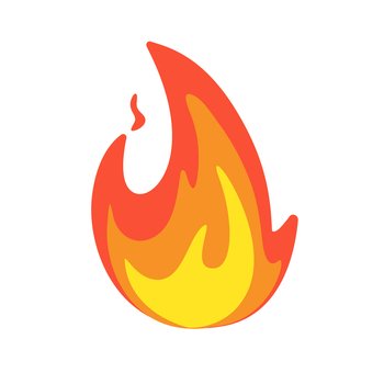 Vector Collection of Flame. Simple fireball design Campfire and fire prevention ideas