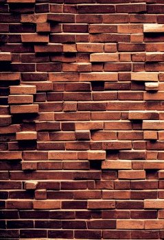 Realistic Brick wall 3d illustrated