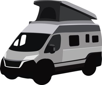 Small camping van with lifting roof. Small camping van with lifting roof-