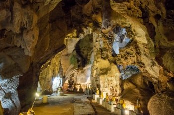 the Wat Khao Tham Ma Rong the Tham Khao Ma Rong Cave near the Town of Bang saphan in the Province of Prachuap Khiri Khan in Thailand,  Thailand, Bang Saphan, December, 2022. THAILAND PRACHUAP BANG SAPHAN WAT  KHAO THAM MA RONG 