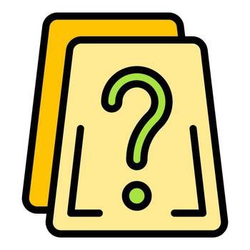 Question homework icon outline vector. Student parent. Child study color flat. Question homework icon vector flat