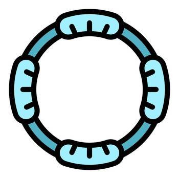 Fitness ring icon outline vector. Gym equipment. Cardio weight color flat. Fitness ring icon vector flat