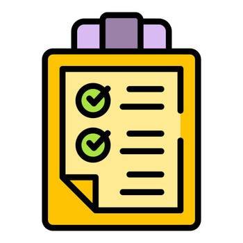 Car repair to do list icon outline vector. Auto motor. Oil engine color flat. Car repair to do list icon vector flat
