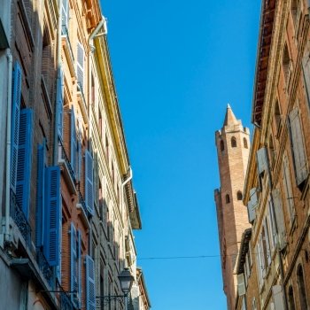 Architecture in the city of Toulouse, Occitanie, southern France