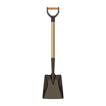 steel shovel tool cartoon. steel shovel tool sign. isolated symbol vector illustration. steel shovel tool cartoon vector illustration