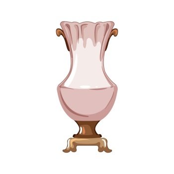old antique vase cartoon. old antique vase sign. isolated symbol vector illustration. old antique vase cartoon vector illustration