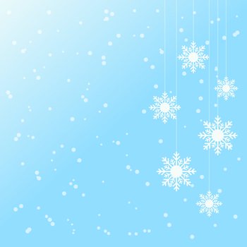 Snowflakes background snowfall vector flat design template