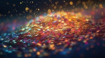 Sparkling Luxury: Glitter, Bokeh Sparkles, and Particles. Generative AI