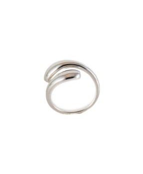 Bold Adjustable Silver Ring on a white background