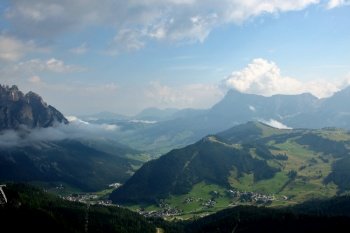 Landscape of Dolomites mountain at Piz Boe  in Alta Badia, Alto Adige, Italy