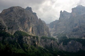 Puez odle  - Alta Badia - Landscape of a gorge in Dolomites mountain in Sud Tyrol, Italy