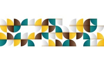 Mid-century geometric abstract pattern with simple shapes and beautiful color palette. Simple geometric pattern composition