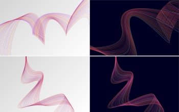 Wave curve abstract vector backgrounds for a modern and sleek look