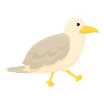 Walking seagull icon cartoon vector. Marine port. Water bird. Walking seagull icon cartoon vector. Marine port