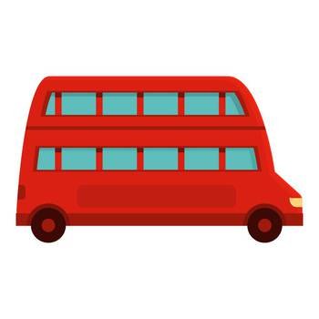 Double london bus icon cartoon vector. Red decker. Uk tourist. Double london bus icon cartoon vector. Red decker