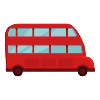 London bus transportation icon cartoon vector. England tour. Side british. London bus transportation icon cartoon vector. England tour