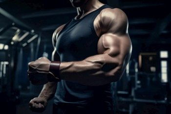 Biceps gym. Sport muscle arm. Generate Ai. Biceps gym. Generate Ai