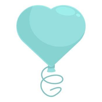 Heart boy balloon icon cartoon vector. Baby shower. Child happy. Heart boy balloon icon cartoon vector. Baby shower