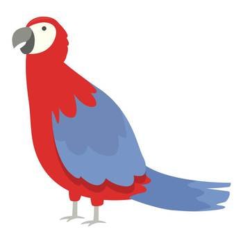 Zoo macaw icon cartoon vector. Nature bird. Fauna talking. Zoo macaw icon cartoon vector. Nature bird