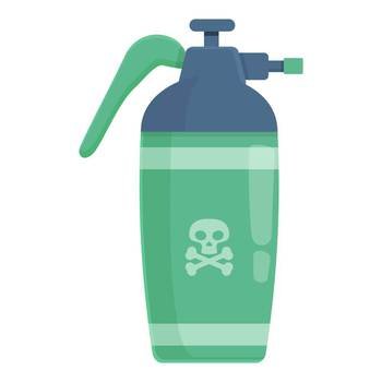 Danger sprayer icon cartoon vector. Pesticide pest. Chemical equipment. Danger sprayer icon cartoon vector. Pesticide pest