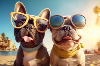 Dog sunglasses selfie. Animal selfie. Generate Ai. Dog sunglasses selfie. Generate Ai