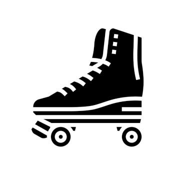 roller skates kid leisure glyph icon vector. roller skates kid leisure sign. isolated symbol illustration. roller skates kid leisure glyph icon vector illustration