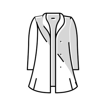 wool jacket outerwear female color icon vector. wool jacket outerwear female sign. isolated symbol illustration. wool jacket outerwear female color icon vector illustration