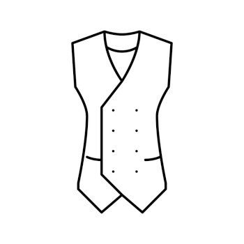 waistcoat outerwear male line icon vector. waistcoat outerwear male sign. isolated contour symbol black illustration. waistcoat outerwear male line icon vector illustration