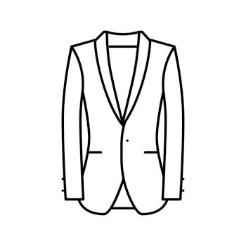 tuxedo outerwear male line icon vector. tuxedo outerwear male sign. isolated contour symbol black illustration. tuxedo outerwear male line icon vector illustration