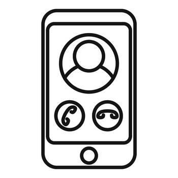 Phone call icon outline vector. Online smart. Network click. Phone call icon outline vector. Online smart