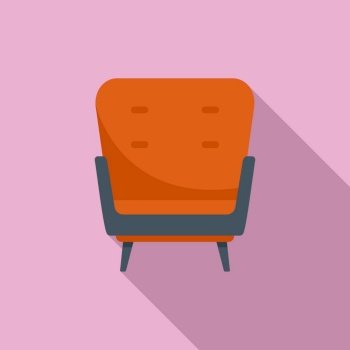 Big armchair icon flat vector. Interior furniture. Vacation access. Big armchair icon flat vector. Interior furniture
