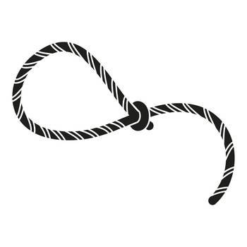 Lasso icon simple vector. Cowboy rope. Western circle. Lasso icon simple vector. Cowboy rope