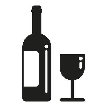 Insomnia drink wine icon simple vector. Sleep problem. Person stress. Insomnia drink wine icon simple vector. Sleep problem