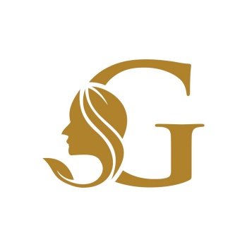 Initial G face beauty logo design templates simple and elegant