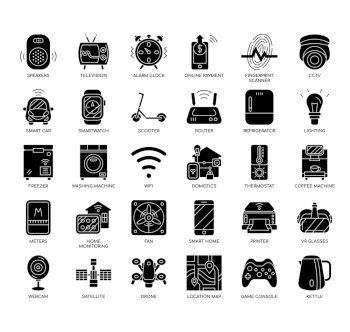 Set of Internet of Things thin line icons for any web and app project.