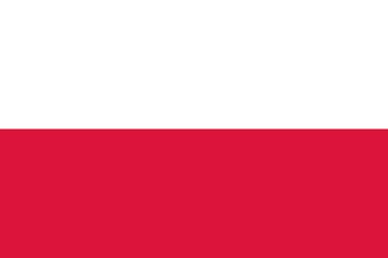Official Poland country flag background 