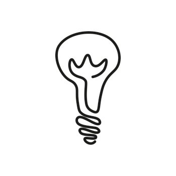 light bulb icon on white background. Vector Illustration.. light bulb icon on white background