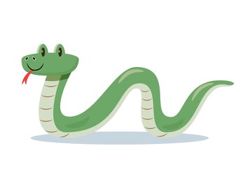 snake cartoon character vector illustration