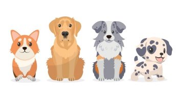 dog cartoon. pet characters illustration