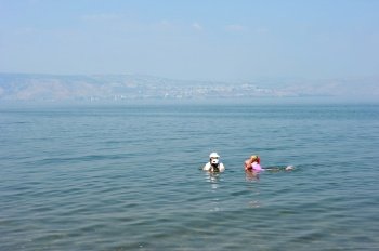 Sea of Galilee (Kinneret), the largest freshwater lake in Israel. Lake Kinneret