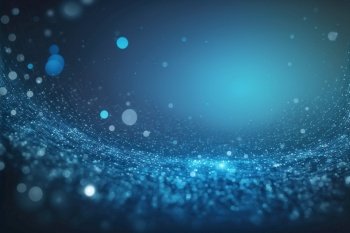 Blue technology abstract background with floating 3D particles texture . Admirable Generative AI image .. Blue technology abstract background with floating 3D particles texture