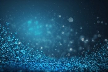 Blue technology abstract background with floating 3D particles texture . Admirable Generative AI image .. Blue technology abstract background with floating 3D particles texture